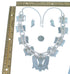 Multicolor Thunderbird Sterling Silver Zuni Squash Blossom Necklace Set SX109207