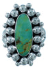 Turquoise Genuine Sterling Silver Navajo Indian Ring