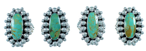 Turquoise Genuine Sterling Silver Navajo Indian Ring