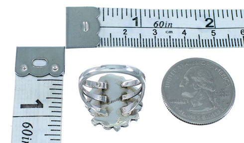 Genuine Sterling Silver Navajo Indian Turquoise Bear Paw Ring