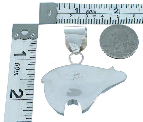 Navajo Overlay Sterling Silver Bear Paw And Arrow Pendant SX109569