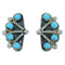 Turquoise And Authentic Sterling Silver Zuni Post Earrings SX109675