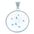 Navajo Sterling Silver And Turquoise Dream Catcher Pendant SX109733
