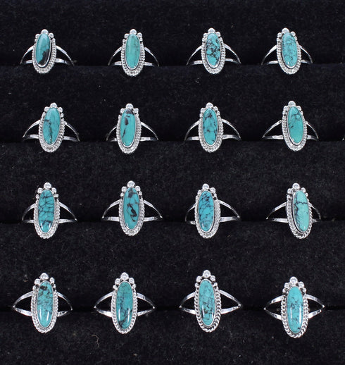 Turquoise And Sterling Silver Navajo Ring