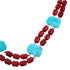 Coral Turquoise Sterling Silver Navajo Indian Bead Necklace RX111005