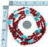 Coral Turquoise Sterling Silver Navajo Indian Bead Necklace RX111005