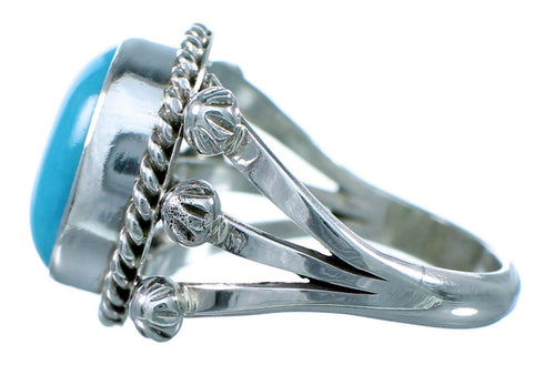 Navajo Indian Sterling Silver And Turquoise Ring