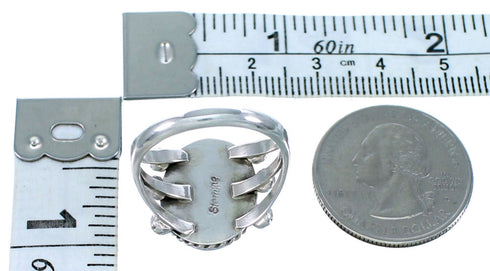 Navajo Indian Sterling Silver And Turquoise Ring