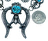 Turquoise Old Pawn Style Sterling Silver Navajo Naja Necklace Set SX111774