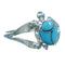 Turquoise Inlay Sterling Silver Navajo Turtle Ring
