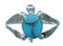 Turquoise Inlay Sterling Silver Navajo Turtle Ring