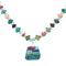 Sterling Silver Multicolor Bead Necklace SX112409