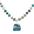 Sterling Silver Multicolor Bead Necklace SX112409