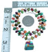 Sterling Silver Multicolor Bead Necklace SX112409