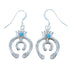 Turquoise Naja Navajo Sterling Silver Hook Dangle Earrings RX112491