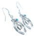 Turquoise Naja Navajo Sterling Silver Hook Dangle Earrings RX112491