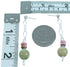 Turquoise And Rhodochrosite Sterling Silver Bead Post Dangle Earrings RX114082
