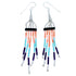 Sterling Silver Multicolor Bead Hook Dangle Earrings RX114063