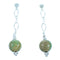 Southwestern Genuine Sterling Silver Turquoise Bead Post Dangle Earrings LX114114