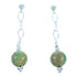 Southwestern Genuine Sterling Silver Turquoise Bead Post Dangle Earrings LX114114