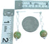 Southwestern Genuine Sterling Silver Turquoise Bead Post Dangle Earrings LX114114