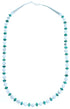 Sterling Silver Turquoise Howlite Bead Necklace RX114218