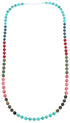 Multicolor Southwest Sterling Silver Bead Necklace RX114817