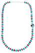 Sterling Silver Multicolor Southwestern Bead Necklace SX115009