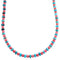 Turquoise And Pink Coral Sterling Silver Bead Necklace SX115077
