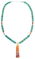 Genuine Sterling Silver Turquoise Oyster Shell Bead Necklace RX115099