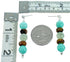 Authentic Sterling Silver Multicolor Bead Post Dangle Earrings RX115179