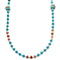 Multicolor And Sterling Silver Bead Necklace SX115338