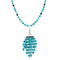 Sterling Silver Turquoise And Onyx Bead Necklace SX115335