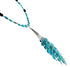 Sterling Silver Turquoise And Onyx Bead Necklace SX115335