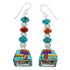 Multicolor And Sterling Silver Bead Hook Dangle Earrings SX115342
