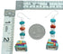 Multicolor And Sterling Silver Bead Hook Dangle Earrings SX115342