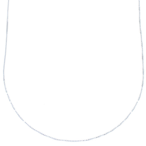 Authentic Sterling Silver Italian Box Chain 16" Necklace JX120895