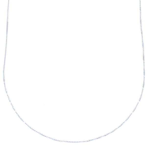 Genuine Sterling Silver Italian Box Chain 16" Necklace JX120896