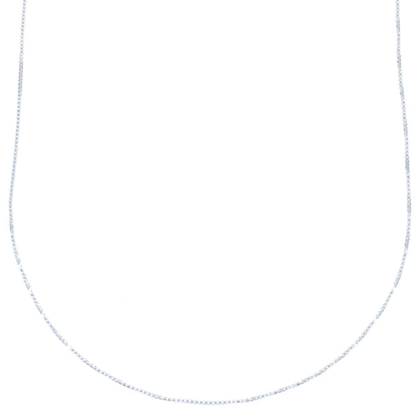 Genuine Sterling Silver Italian Box Chain 18" Necklace JX120897