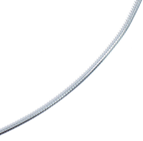 Sterling Silver Italian Snake Chain 18" Necklace JX120886