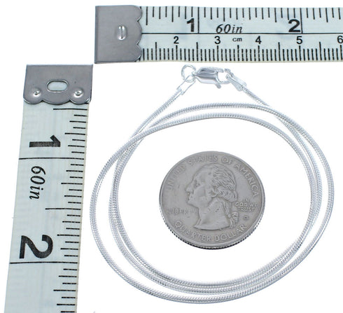 Sterling Silver Italian Snake Chain 18" Necklace JX120886