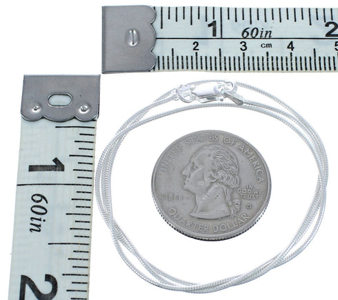 Genuine Sterling Silver Italian Snake Chain 16" Necklace JX120910