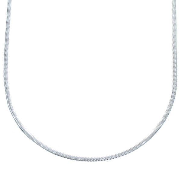 Genuine Sterling Silver Italian Snake Chain 18" Necklace JX120889