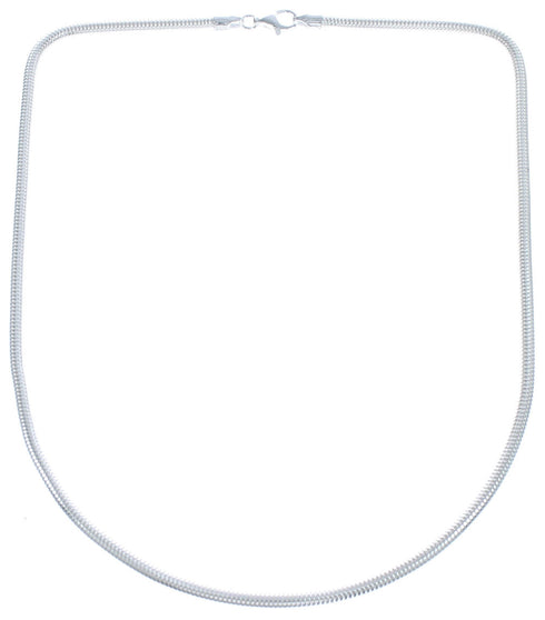 Genuine Sterling Silver Italian Snake Chain 2.4mm 18" Necklace JX120885