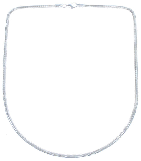 Authentic Sterling Silver Italian Snake Chain 2.4mm 20" Necklace JX120888