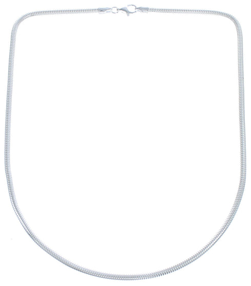 Genuine Sterling Silver Italian Snake Chain 18" Necklace JX120889