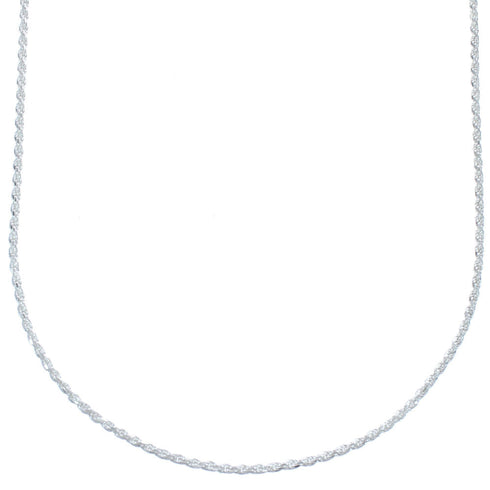 Sterling Silver Italian Rope Chain 18" Necklace JX120892