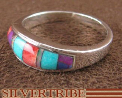 Red Oyster Shell Multicolor Sterling Silver Ring Size 6-3/4 AS39148