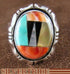 Sterling Silver Jewelry Turquoise Multicolor Ring Size 6-3/4 DS38953