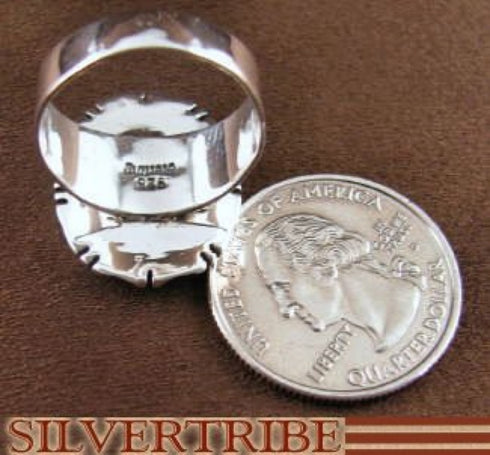 Sterling Silver Tiger Eye Multicolor Inlay Ring Size 6-3/4 DS38989